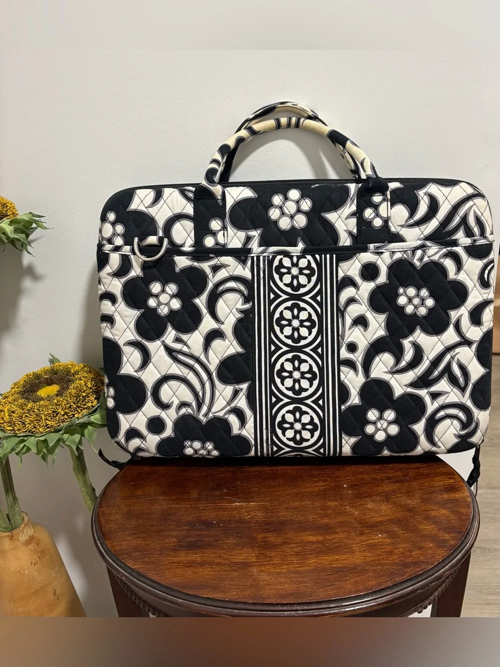 Vera Bradley Night and Day Floral Laptop Bag